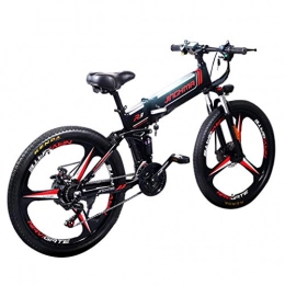 ZJGZDCP Folding Electric Mountain Bike ZJGZDCP Snow Mountain Electric Bike Folden Beach E Bike 48V 350W Road Bike Mountain Bike Electric Bike With Removable Lithium-Ion Batteryfor City Commute Adult (Color : Black)