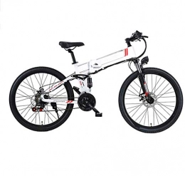 ZJZ Bike ZJZ 26'' Electric Bike, Folding Electric Mountain Bike with 48V 10Ah Lithium-Ion Battery, 350 Motor Premium Full Suspension And 21 Speed Gears, Lightweight Aluminum Frame