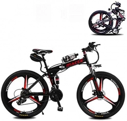ZJZ Folding Electric Mountain Bike ZJZ Bikes, 26 In Folding Electric Bike for Adult 21 Speed with 36V 6.8A Lithium Battery Electric Mountain Bicycle Power-Saving Portable and Comfortable Assisted Riding Endurance 20-25 Km