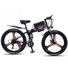 ZKLNB Adult Electric Mountain Bikes, Male And Female Foldable Mountain Bikes, 360W 36V 8/10 / 13AH Mountain Bikes/Commuter Electric Bikes, Large Lithium Battery Electric Bikes,Black A,8Ah