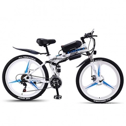 ZLZNX Bike ZLZNX 26'' Electric Bike Foldable Mountain Bicycle for Adults 36V 350W 13AH Removable Lithium-Ion Battery E-Bike Fat Tire Double Disc Brakes LED Light, E, 13AH