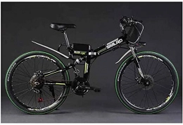 ZMHVOL Bike ZMHVOL Ebikes, Electric Bicycle Folding Lithium Battery Mountain Electric Bicycle Adult Transportation Auxiliary 48V Battery Car ZDWN (Color : Green, Size : 48V10AH)