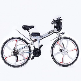 ZOSUO Folding Electric Mountain Bike ZOSUO 26'' Foldable Electric Mountain Bike 350W Ebike 20MPH Adults Ebike with 48V8ah Battery Professional Shimano 21-Speed Transmission Electric Moped