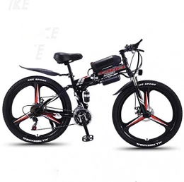 ZTYD Bike ZTYD Electric Bike, 26" Mountain Bike for Adult, All Terrain 27-speed Bicycles, 36V 30KM Pure Battery Mileage Detachable Lithium Ion Battery, Smart Mountain Ebike for Adult, black red A2, 8AH / 40km