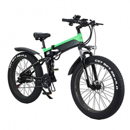 ZYC-WF Folding Electric Mountain Bike ZYC-WF Electric Folding Bike Bicycle Portable Adjustable for Adults, 26" Electric Bicycle / Commute Ebike Foldable with 500W Motor, 48V 10Ah, 21 / 7 Speed Transmission Gears for Cycling Outdoor, Yellow, Gr
