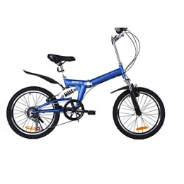 Dapang Folding Mountain Bike 20" Adult Folding Bik, Hardtail Bicycle for a Path, Trail & Mountains, Black, Steel Frame Adjustable Seat, in 4 Colors, Blue