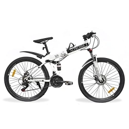 Altruism Bike 2022 New ALTRUISM X9- Mountain Bike 26Inch For Men Dual Disc Brake Shock Absorption MTB Bicycle 21-Speed Folding Mountain Bike Unisex Upgraded Ver. (White)
