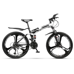 Allround Helmets Folding Mountain Bike 21 / 24 / 27 / 30 Speed Folding Mountain Bike, 24 / 26 Inch Double Shock Folding Outroad Bicycles with Double Disc Brake for Adults Women Men City Urban Folding MTB Bicycle A, 26 inch 30 speed