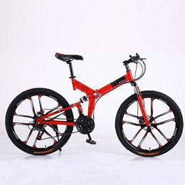 YNLRY Bike 24 / 26 Inch Adult 30-speed Paint Lining, Y-type Shock-absorbing Folding Disc Brake, Variable Speed Mountain Bike, Adjustable Shock-absorbing Mountain Bike