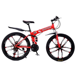 Allround Helmets Folding Mountain Bike 24 / 26 Inch Folding Mountain Bike, 24 / 27 Speed Speed Double Disc Brake MTB Folding Bicycle Adult Men Women Folding Outroad Bicycles Load Capacity: 150Kg A, 24 inch 24 speed