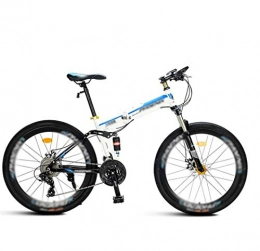 PFSYR Folding Mountain Bike 26" 21-speed Mountain Folding Bike, Unisex Bicycles, Flying Wheel Variable-speed Off-road Mountain Bike Sport Bike, Double Shock-absorbing Student MTB Racing Bike, Quick Disassembly Folding Easy To Us