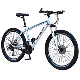 Lfore Folding Mountain Bike 26 Inch 21-speed Mountain Bike Bicycle, Lightweight Alloy Folding Bicycle, Small Portable ​​City Variable Speed Cross-country Bike for Adults, Men Women Ladies Teens (Blue)