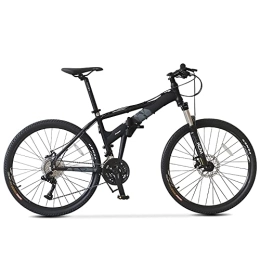 ITOSUI Bike 26 inch Folding Mountain Bike, Foldable Bikes with Disc Brake Shimanos 27-Speed Bicycle Full Suspension MTB Bikes for Men or Women Foldable Frame, Adult Mountain Trail Bike
