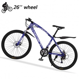 LFDHSF Folding Mountain Bike 26 Inch Ladies' Mountain Bike Front Suspension 21 Speed Hybrid Bicycle Carbon Steel Gravel Road Bike with Hydraulic Disc Brakes and Adjustable Seat