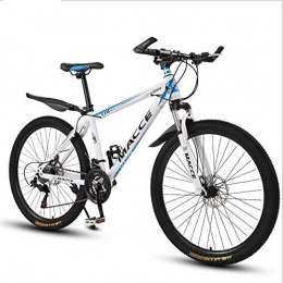 WXX Folding Mountain Bike 26 Inch Mountain Bike 24 / 27 Variable Speed Off-Road Men And Women Bicycle Double Disc Brake Outdoor Sports Mountain Bike (Multiple Colors), White, 24 speed