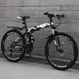 CPY-EX Bike 26 Inch Mountain Bike, Folding for Men And Women, Dual Full Suspension Bicycle High Carbon Steel Frame, Steel Disc Brake, Aluminum Alloywheel, 21 / 24 / 27 Speed Bicycle, C, 27