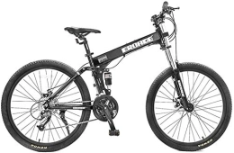 Aoyo Folding Mountain Bike 26 Inch Mountain Bikes, Adult 27-Speed Dual-Suspension Mountain Bike, Aluminum Frame Bicycle, Men's Womens Adjustable Seat Alpine Bicycle, (Color : Black, Size : Non Foldable)