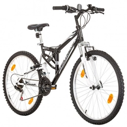 26 inches, CoollooK, EXTREME, Unisex, Mountain Bike, Full Suspension Frame, 18 speeds, Tires MACH1, Black-Gloss