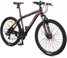 Zjcpow Folding Mountain Bike 27-Speed Mountain Bikes, Front Suspension Mountain Bike, Adult Women Mens All Terrain Bicycle With Dual Disc Brake, Red (Color : Black, Size : 24 Inch) xuwuhz (Color : Black)
