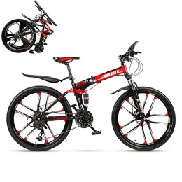 AAGAZA Folding Mountain Bike AAGAZA Foldable Mountain Bike 24 / 26 Inches, Lightweight Bicycle with 10 Cutter Wheel Alloy Frame Disc Brake / 106