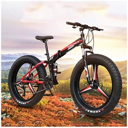 ATRNA Bike Adult Mountain Bikes, 26 / 24 Inch High Carbon Steel Bicycle Full Suspension Dual Disc Brakes Mountain Bicycle Adjustable Seat Adult Boys Girls Fat Tire Mountain Trail Bike
