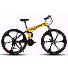 Adult Mountain Bikes, 26-inch Carbon Steel Mountain Bikes, 27-speed Full Suspension Mountain Bikes, 27-speed Two-disc Mountain Bikes, Stylish Six-blade Tires, Front And Rear Disc Brakes, Foldable Moun