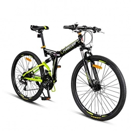 CHJ Bike Adult Portable Folding Bicycles, Men's Off-Road Mountain Bikes. 26 Inch Tires / 24 Speed, Ladies City Bike