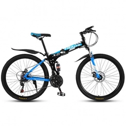 Allround Helmets Folding Mountain Bike Adults Men and Women Folding Mountain Bike, 24 / 26 Inch Steel frame MTB Bicycle with Mechanical disc brake 51-8 Siamese finger dial 21 / 24 / 27 Speed Outdoor Bicycle A, 24 inch 27 speed