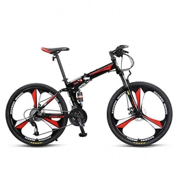 AI CHEN Folding Mountain Bike AI CHEN Folding Mountain Bike Bicycle Adult Men Variable Speed Off Road Double Shock Absorption Soft Tail 26 Inch 27 Speed