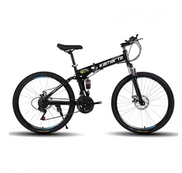 AI-QX Bike AI-QX Bicycle, 26 Inch Mountain Bike, Foldable, Shimano Shift, Mechanical Disc Brake Front And Rear, 160Cm-195Cm, 15KG, Boys And Girls, BMX, Black, 24Speed