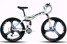 AI-QX Bike AI-QX BMX Bike, 26 Inch Mountain Bike, Foldable, Shimano Shift, Front And Rear Mechanical Disc Brakes, 160Cm-195Cm, 15KG, Man / Woman, White, 27Speed