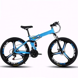 BaiHogi Folding Mountain Bike BaiHogi Professional Racing Bike, Adult Mountain Bikes, Folding MTB Bicycle, Foldable Outroad Bicycles, Folded Within 15 Seconds, for 24 * 26in 21 * 24 * 27-Speed Outdoor Bicycle