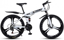 Bike Folding Mountain Bike Bike Mountain Wheel Dual Disc Brake Dual Suspension Folding MTB 21 Speed 26 Inches Bicycle(3 / 6 / 10 / 30 / 40-Spoke) 0718 (Color : 3knives)