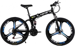 Bike Bike Bike Shock Speed Mountain Folding 3 Spoke Wheels Dual Disc Brakes Bicycle 24 / 26 Inch (21 / 24 / 27 Speed) 0724 (Color : 24 Inch, Size : 21 speed)