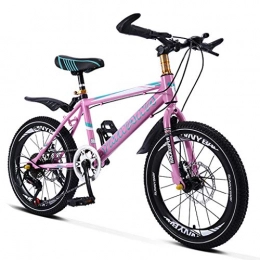 Bikes Kids Bicycle boy girl pedal bicycle speed bicycle child mountain bicycle birthday gift carbon steel frame (Color : Pink, Size : 18inches)