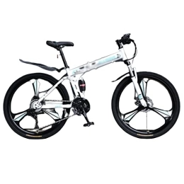 CASEGO Folding Mountain Bike CASEGO Foldable Mountain High-carbon Steel Frame Bicycle Three-knife 1-wheel Cross-country Variable-speed Bicycle Suitable for Daily Commuting (A 27.5inch)