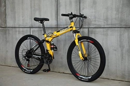 CDFC Bike CDFC Foldable Sports / Mountain Bike 24 / 26 Inches Spoke Wheel, Yellow, 24inches, 21stage_shift