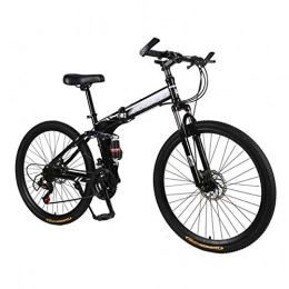 CEALEONE Folding Mountain Bike CEALEONE Bike-to-Go Folding Bicycle - 20" Wheel, Rear Hydraulic Shock Suspension, Foldable Pedals, Aluminum Alloy Bike Frame, Black