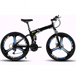 Chenbz Folding Mountain Bike Chenbz Outdoor sports Bike 24 Speed, Mountain Bike, 16Inch Bicycle, Folding Bike Disc Brakes, Carbon Steel Frame, Fork Suspension Can Be Locked (Color : Black)