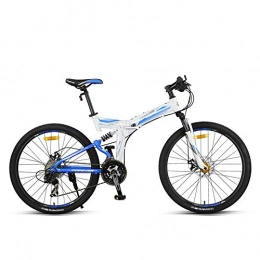 CHEZI Mountain Bike Disc Brakes Double Damper Portable Aluminium Alloy Mountain Bike for Men and Women 27 Speeds 26 Inches