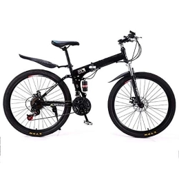 CHHD Folding Mountain Bike CHHD Adult Folding Mountain Bike 24 / 26 Inch Variable Speed ?Off-Road Dual Shock Absorber 21 Speed