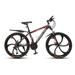  Folding Mountain Bike City Folding Car Adult Folding Bike, Light Mountain Bicycle 6-Knife Wheel Double Shock Absorption, Folding Car Double Disc Brake A Variety Of Colors(Size:27 speed, Color:Red)