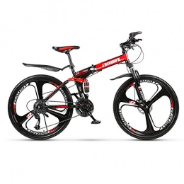 CLOUD POWER Bike CLOUD POWER 26 Inch Mountain Bikes Lightweight 21Speeds Mountain Bikes Bicycles Carbon Steel Foldable Mountain Bike with Dual Disc Brake, 3 Cutter Wheel, 27 stage shift, 26 inches