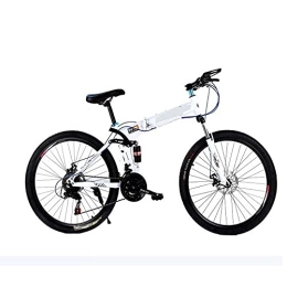 COUYY Folding Mountain Bike COUYY Bicycle high carbon steel adult variable speed mountain bike 26 inch double shock absorption cross-country road folding bike