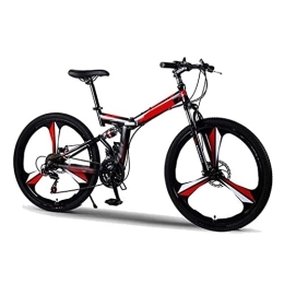 COUYY Folding Mountain Bike COUYY Bicycle Mountain Folding Bike Male and Female Student Double Shock Absorption Speed Speed 24 / 26" 21 Speed, 24inch21Speed