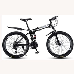 COUYY Bike COUYY Folding mountain bike full suspension 21-speed variable speed with aluminum frame disc brakes men's and women's bicycles, 40knives