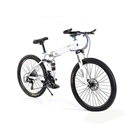 COUYY Folding Mountain Bike COUYY High carbon steel adult variable speed mountain bike 26 inch double shock absorption cross-country road folding bike