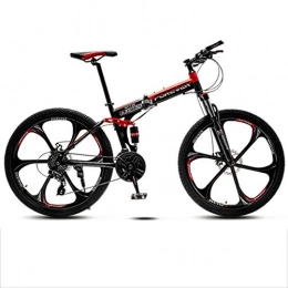 CPY-EX Folding Mountain Bike CPY-EX Folding Mountain Bike, 26 Inch 21 / 24 / 27 / 30 Speed Variable Speed Off-Road Double Shock Absorption Double Disc Brakes Men's Bicycle Outdoor Riding Adult, C2, 24