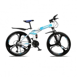CSFM Mountain Bikes, 24-26 Inch Mountain Bike, Dual Suspension Frame and Suspension Fork All Terrain Folding Bicycle, 21-30Speed,26 inches,21 speed