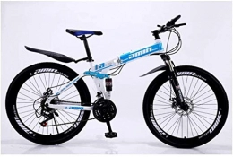 CSS Bike CSS 24 Inches Boy Mountain Bike, 30 Speed Spoke Wheel Folding Carbon Steel Bicycles, Double Shock Variable Speed Bicycle, Unisex 6-24), 24in (24 Speed)